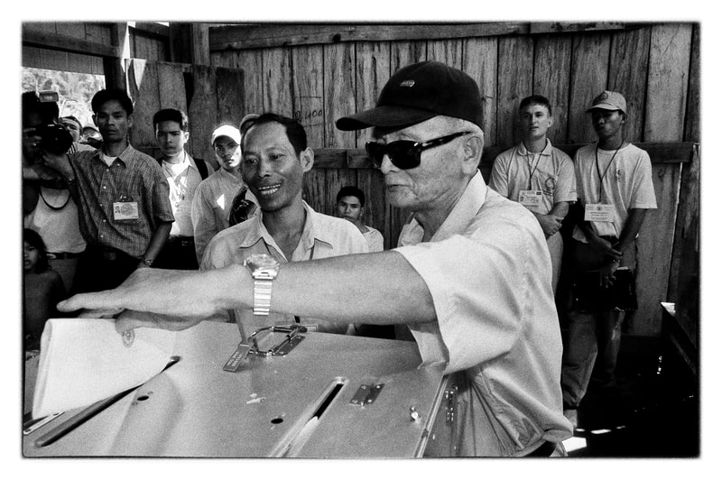 Khmer Rouge leader Noun Chea votes in election